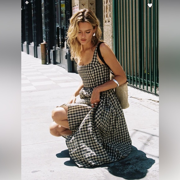 Princess Polly Cartmel Check Maxi Dress in Black and Cream Gingham Cotton - Picture 9 of 9